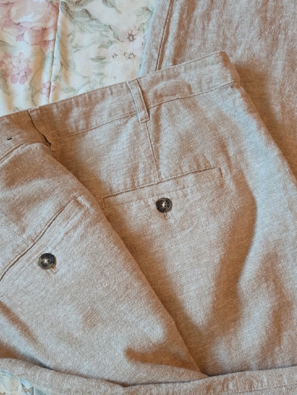 Reitmans Linen‑Blend Structured Pants – Size 14 – Sand Beige – Tailored Fit - Picture 5 of 6